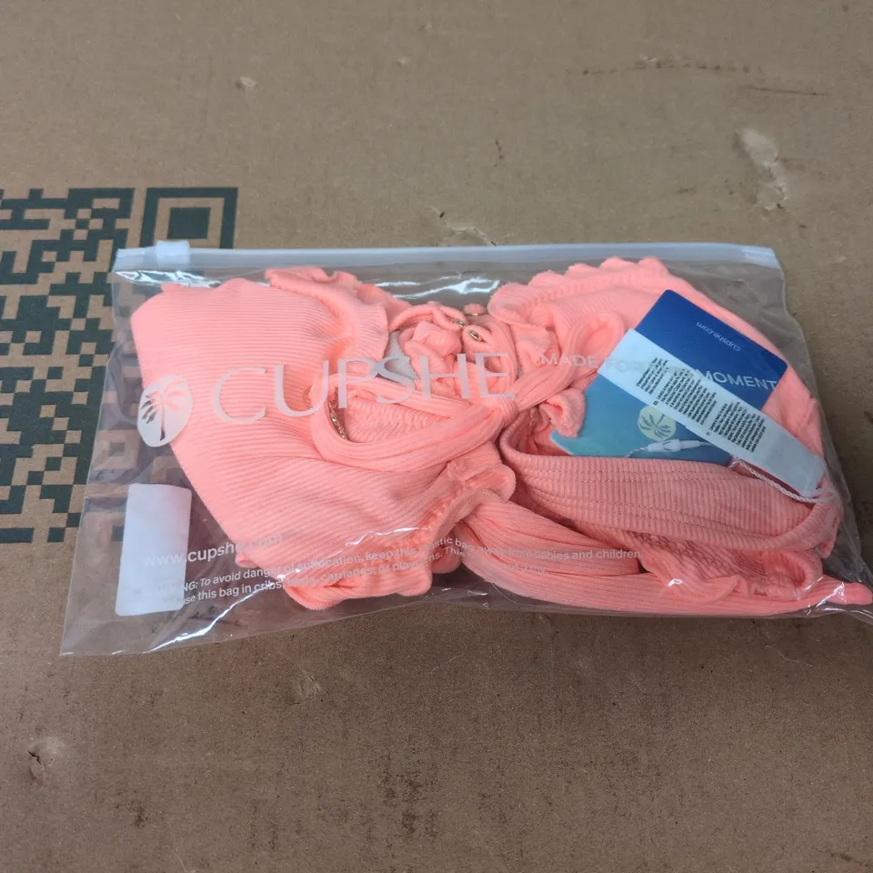 BAGGED CUPSHE TROPICS ON MY MIND CORAL BIKINI SET - LARGE