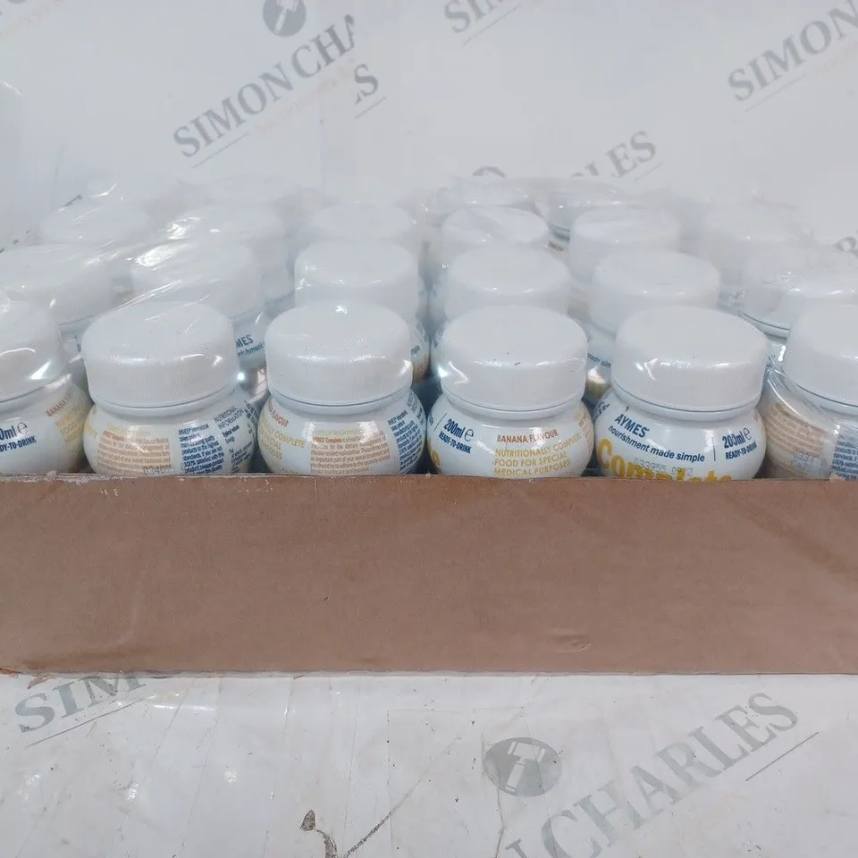 AYMES 24 PACK OF COMPLETE 200ML BOTTLES IN BANANA FLAVOUR