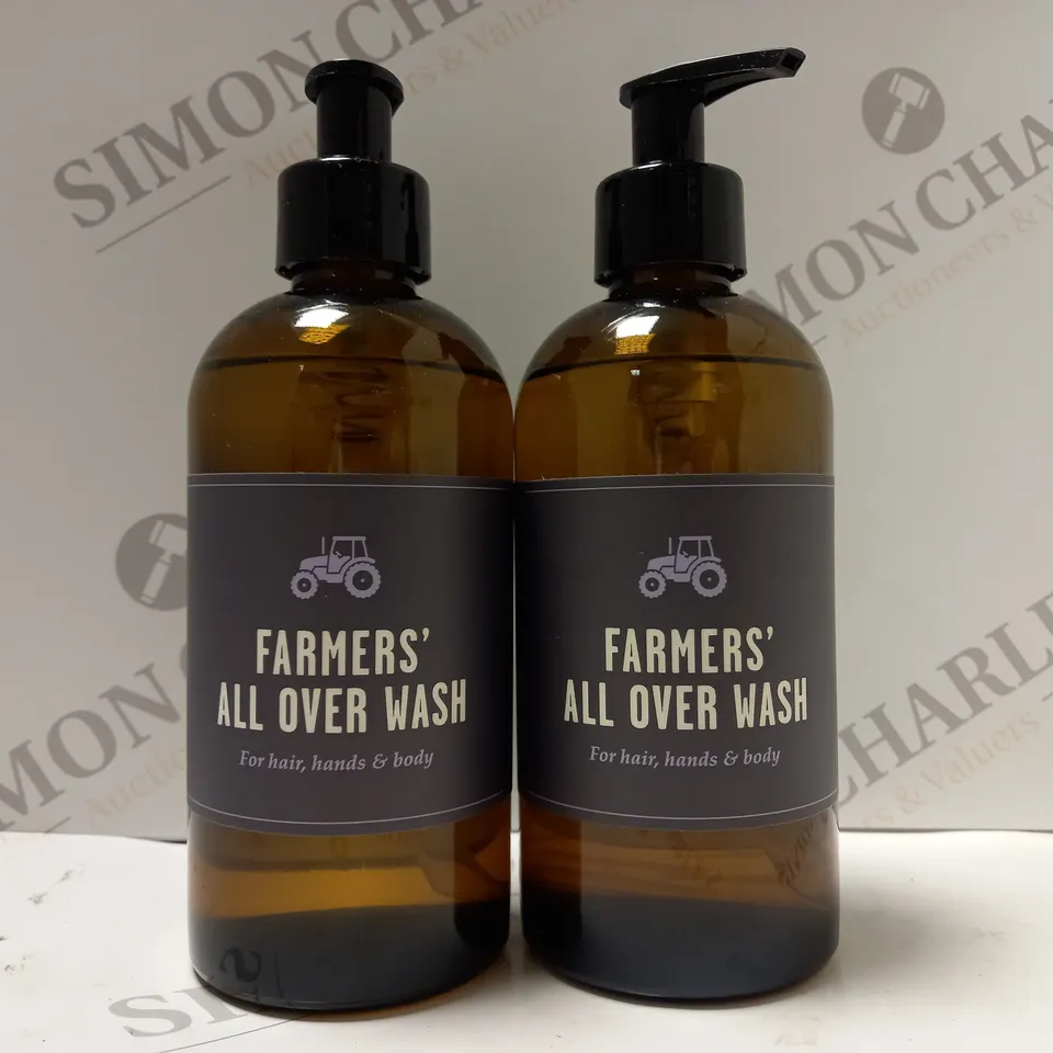 BOX OF 2 X 250ML FARMERS' ALL OVER WASH FOR HAIR, HANDS & BODY - COLLECTION ONLY