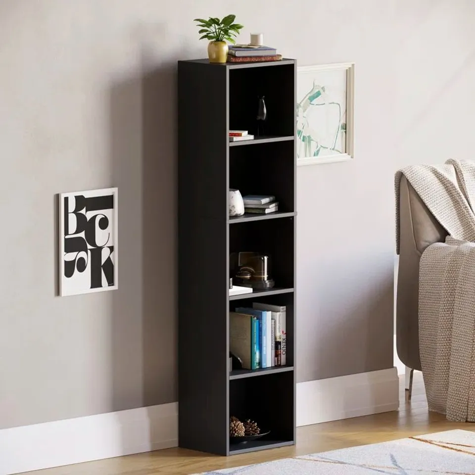 BOXED GERARDI STANDARD BOOKCASE - BLACK [333638]