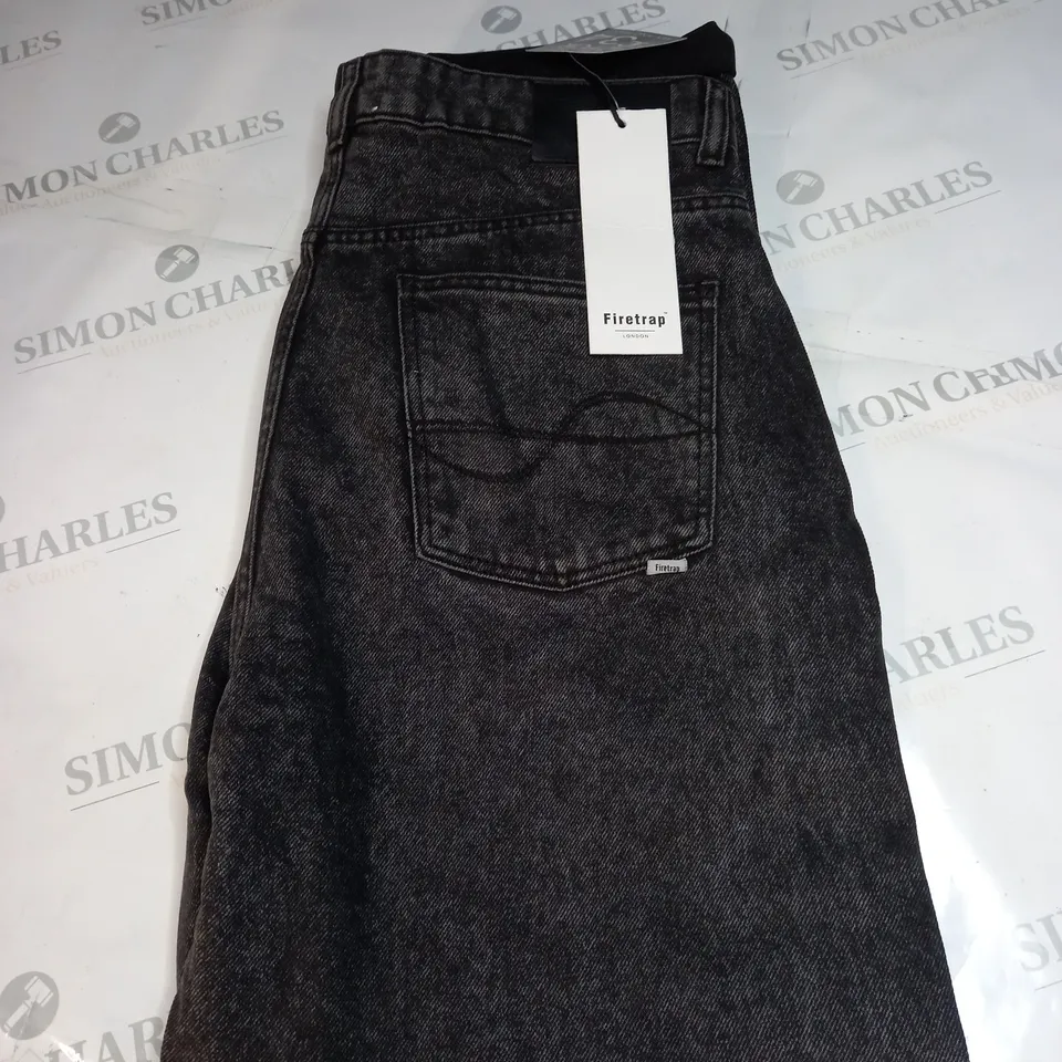 FIRETRAP MOM JEANS IN IN BLACK WASH - 14R