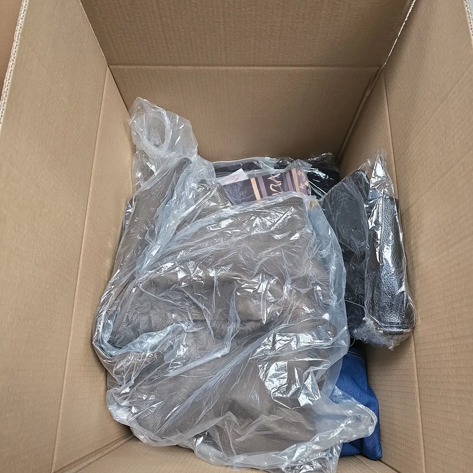 APPROXIMATELY 20 ASSORTED CLOTHING PRODUCTS IN VARIOUS STYLES & SIZES TO INCLUDE JUMPERS, T-SHIRTS, DRESSES ETC