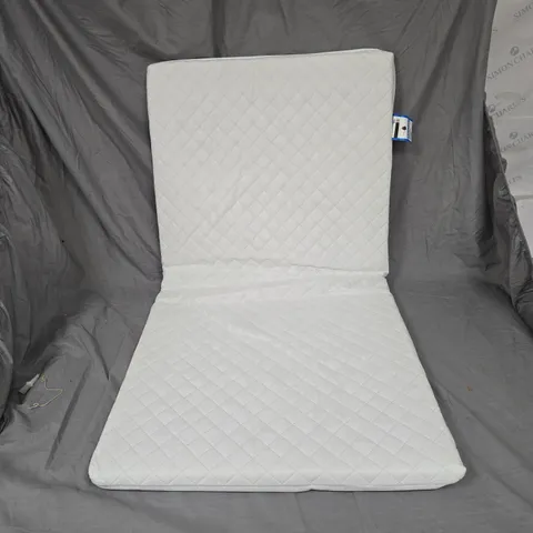 White quilted single padded mattress/recliner padding