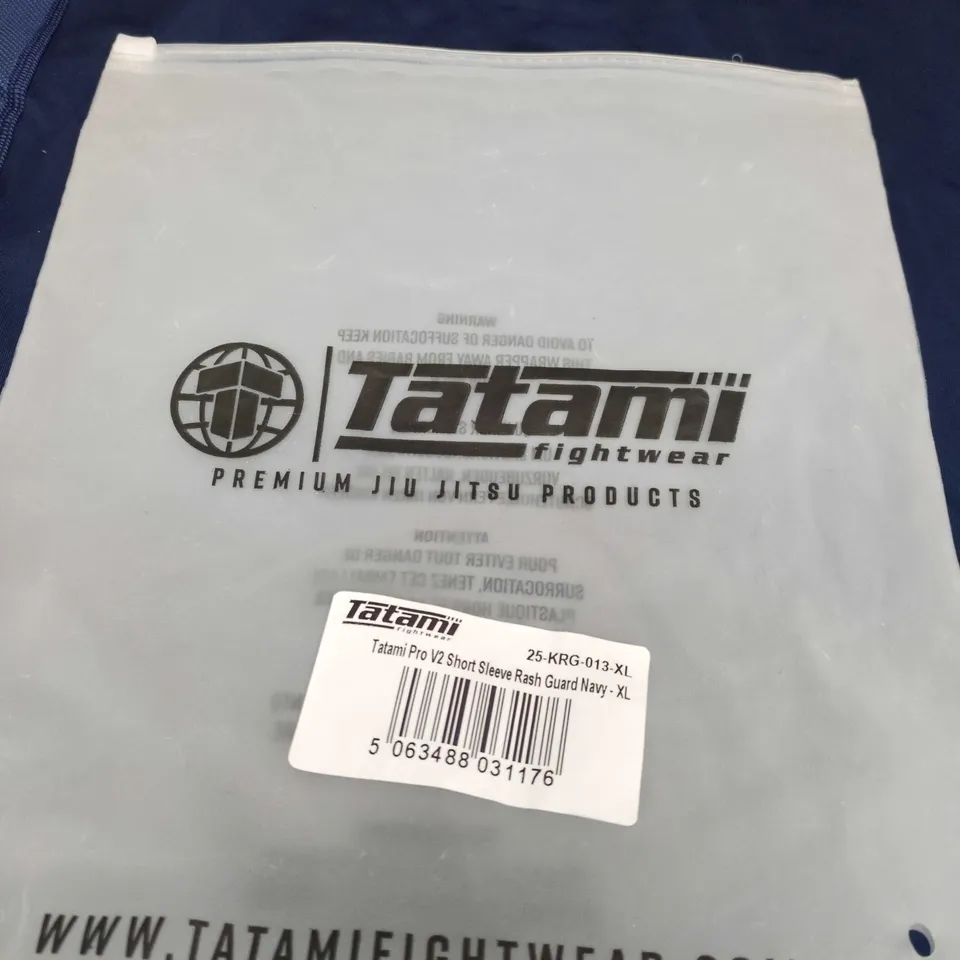 TATAMI PRO V2 SHORT SLEEVE RASH GUARD – NAVY, XL