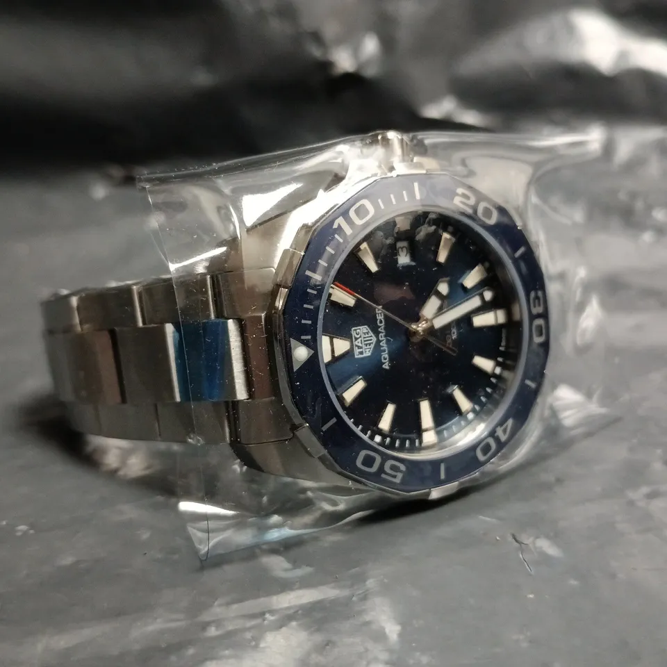 TAG HEUER AQUARACER DIVER'S WATCH – BLUE DIAL, STAINLESS STEEL – BOXED