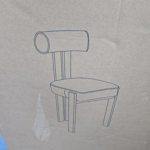 BOXED DINING CHAIR IN WHITE (MISSING LEG) - COLLECTION ONLY