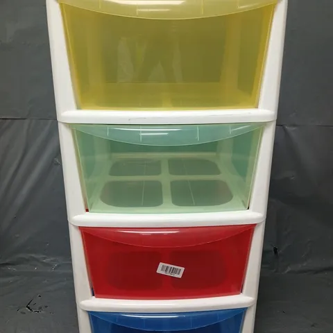 4 TIER MULTICOLOUR STORAGE DRAWERS - COLLECTION ONLY