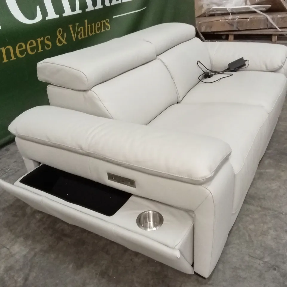 QUALITY DESIGNER ITALIAN MADE VERONA 2 SEATER LEATHER POWER RECLINER SOFA