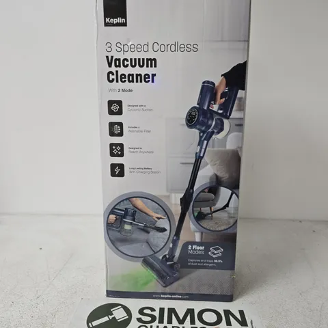 BOXED KEPLIN 3 SPEED CORDLESS VACUUM CLEANER