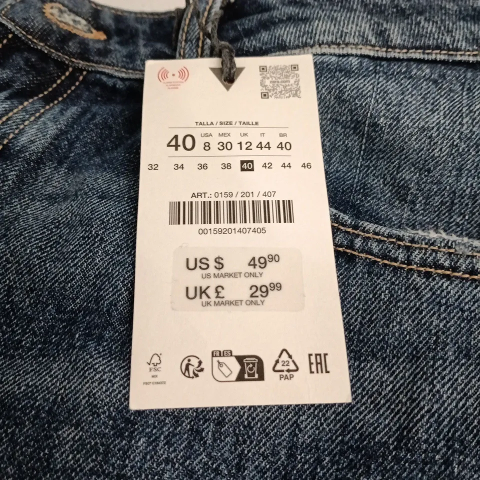 ZARA BAGGY BERMUDA WOMEN’S DENIM SHORTS – UK 12 (EU 40)