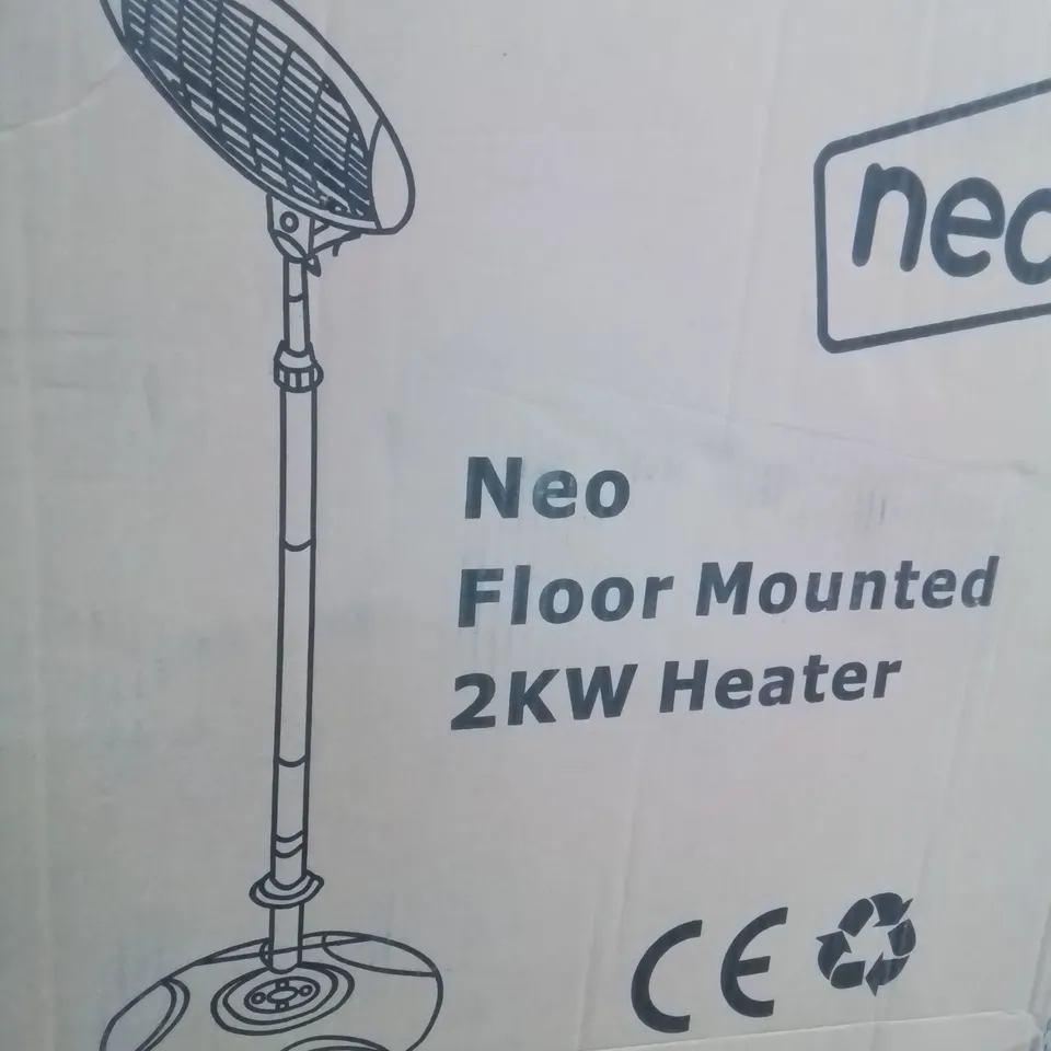 BOXED NEO OUTDOOR ELECTRIC PATIO HEATER 2KW BLACK