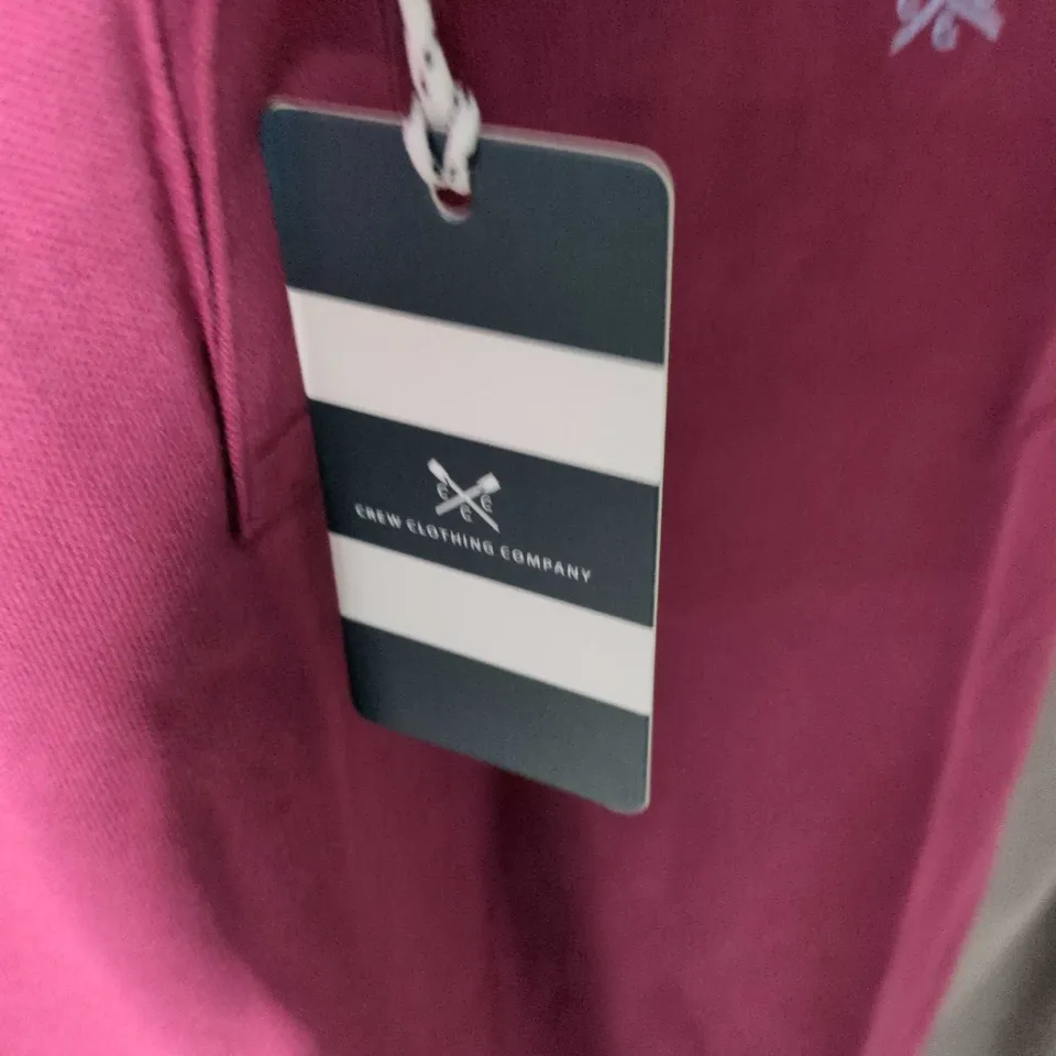 CREW CLOTHING COMPANY POLO SHIRT - MAGENTA, UK S (S)