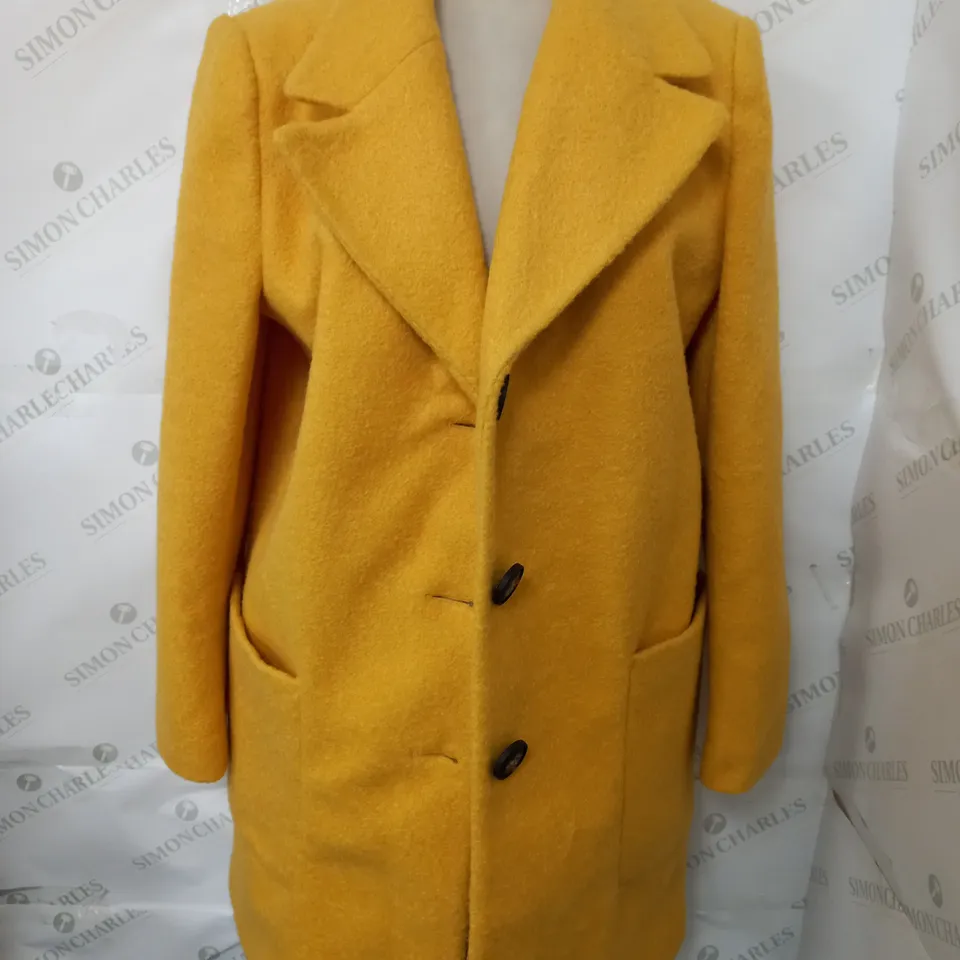 PEACOCKS BRIGHT YELLOW TRENCH COAT - SIZE 14