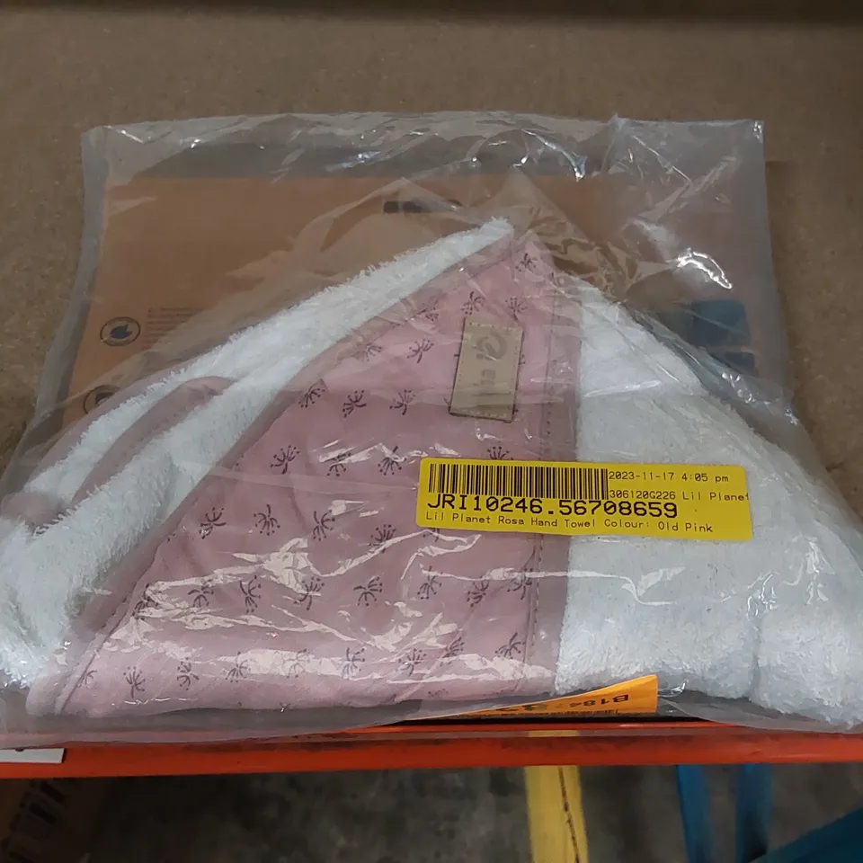 BAGGED LIL PLANET ROSA HAND TOWEL IN OLD PINK (1 ITEM)