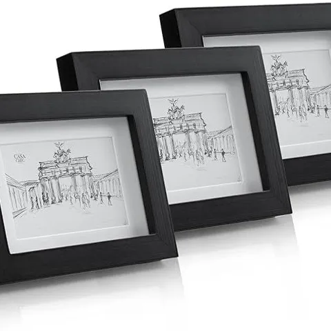 BOXED CASA CHIC PHOTO FRAMES (3-PACK) IN BLACK