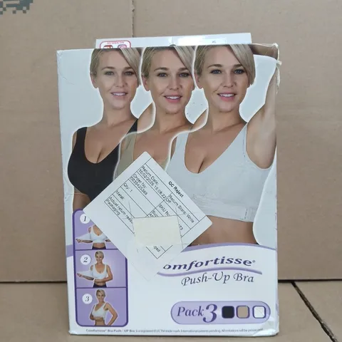 WOMEN'S COMFORTISSE PUSH-UP BRA – PACK OF 3 SIZE XL
