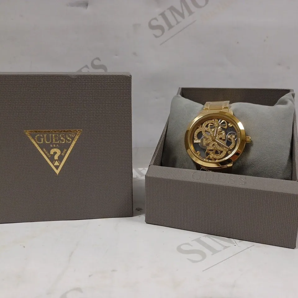 GUESS QUATTRO CLEAR STAINLESS STEEL LADIES WATCH RRP £149