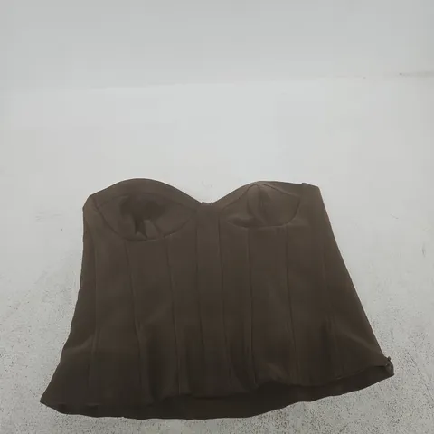 ZARA Brown Strapless Corset Top – EUR M (US M) – Women's Clothing