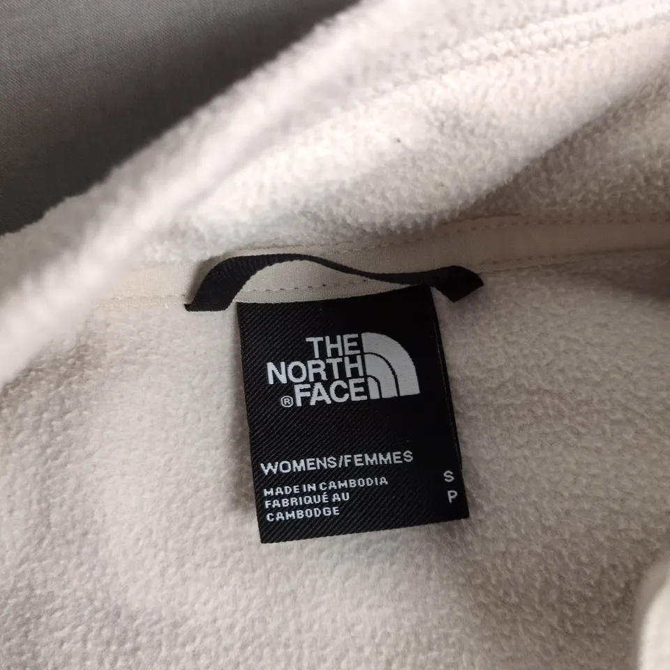 THE NORTH FACE WOMEN'S FLEECE JACKET – BLACK & WHITE, ZIP FRONT UK S