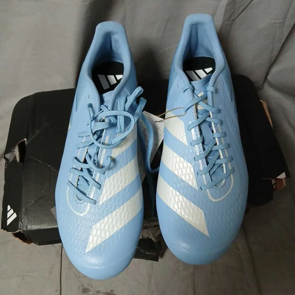 ADIDAS ADIZERO FOOTBALL BOOTS – LIGHT BLUE/WHITE, UK 6 (US 6.5)