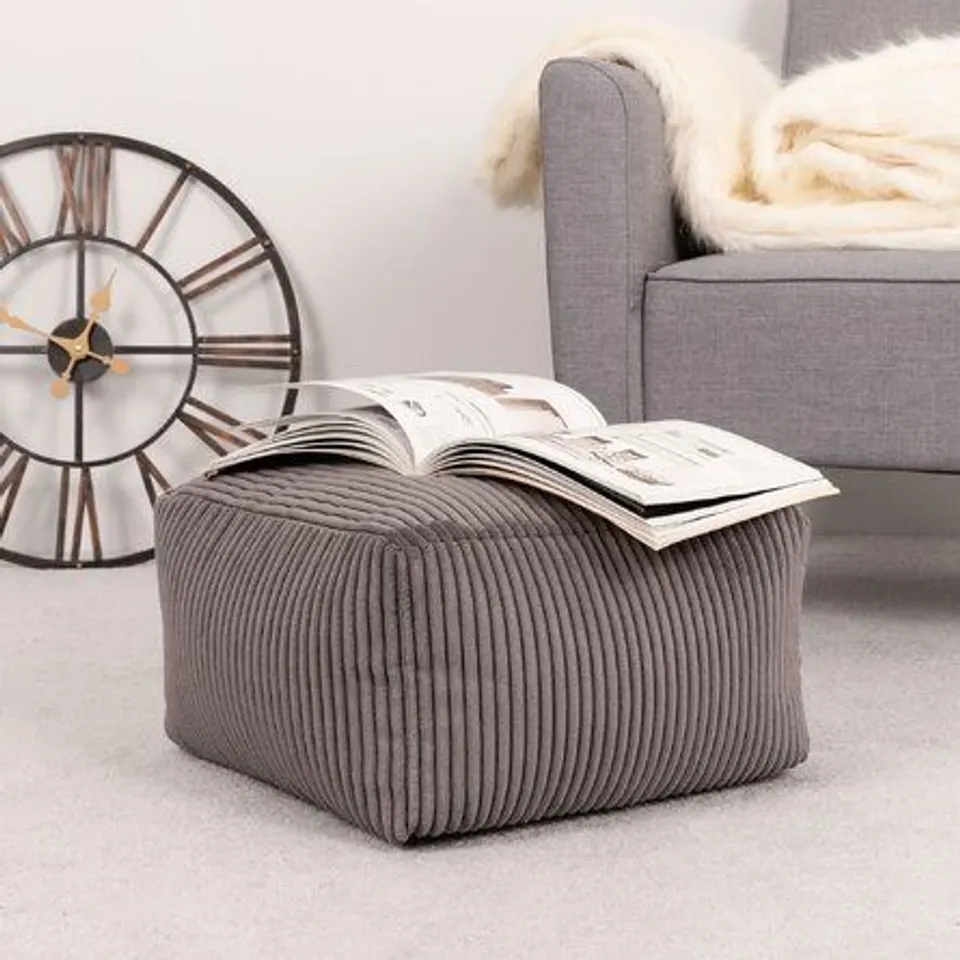 MAJA POUFFE CHARCOAL GREY