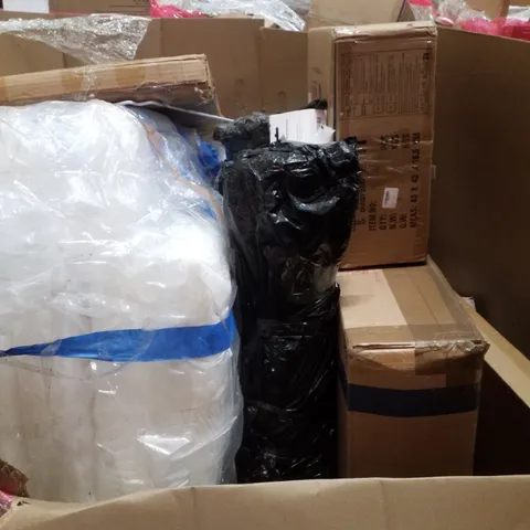PALLET CONTAINING ASSORTED PRODUCTS INCLUDING KING SIZE MATTRESS TOPPER, CEILING FAN WITH LIGHT, TOWER FAN & 2" FOAM UNIVERSAL TOILET SEAT RISER
