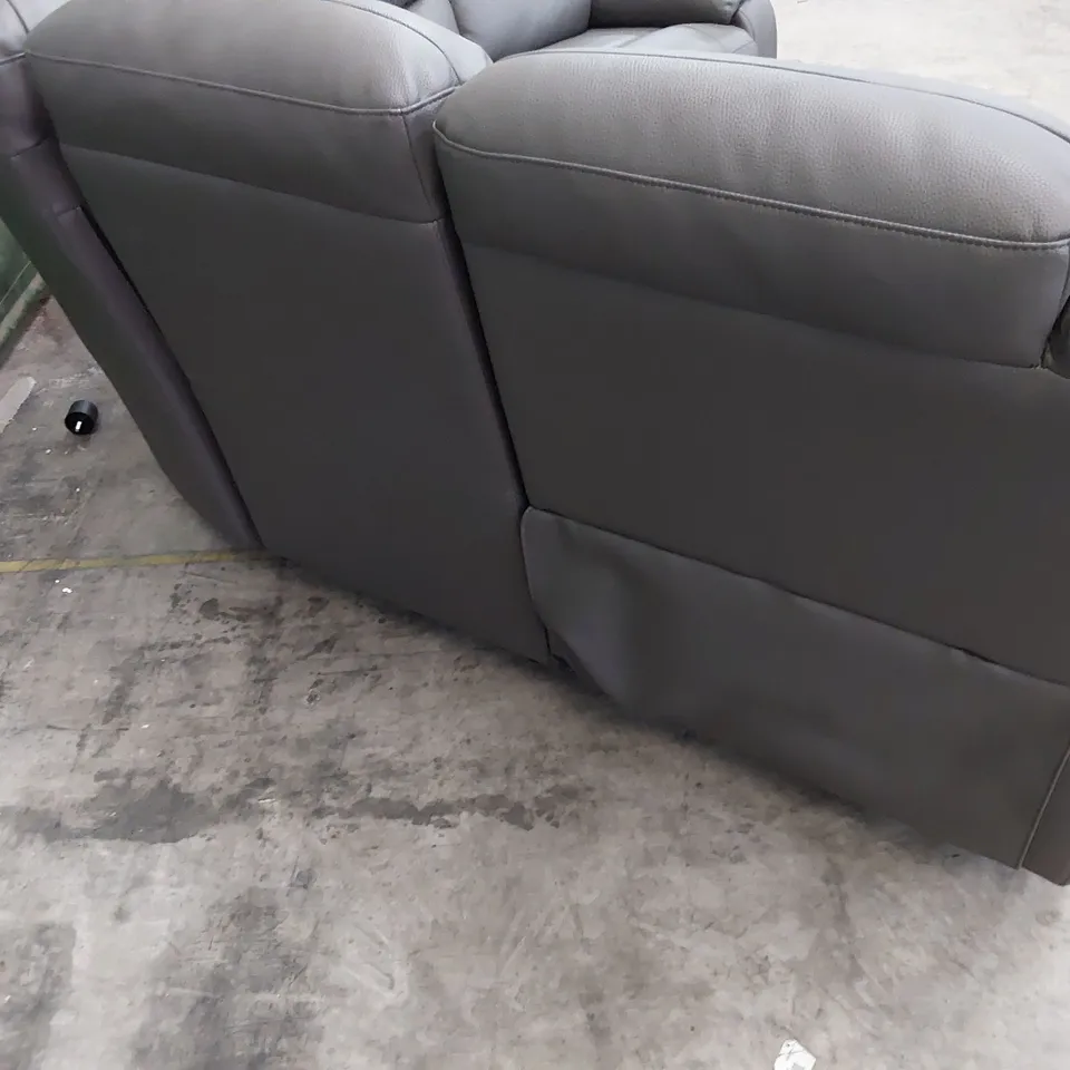 DESIGNER MANUAL RECLINING CORNER GROUP BROWN FAUX LEATHER