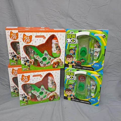 LOT OF 6 KIDS BATH AND BODY GIFT SETS - 44 CATS AND BEN 10