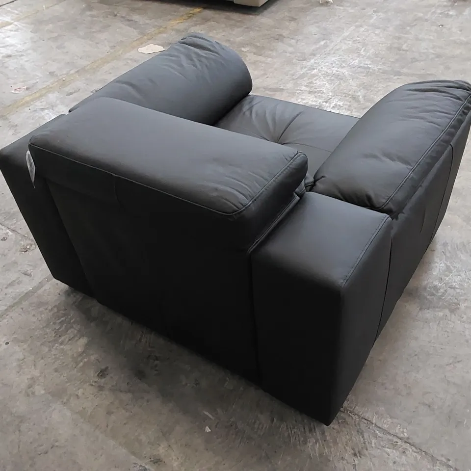 DESIGNER BRADY CHAIR IN BLACK LEATHER 