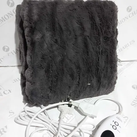 BOXED COZEE HOME HEATED BLANKET IN CHARCOAL