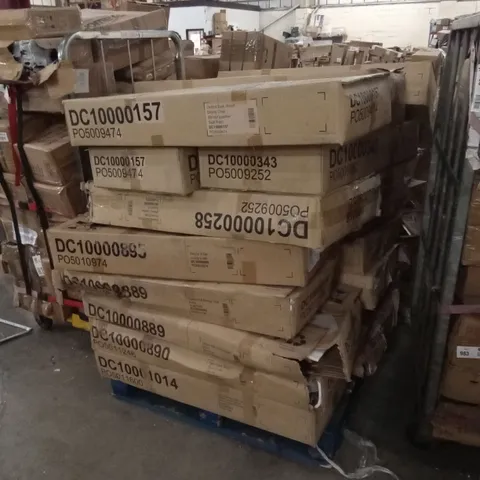PALLET OF ASSORTED DESIGNER DINING CHAIRS AND DINING CHAIR PARTS AND PIECES