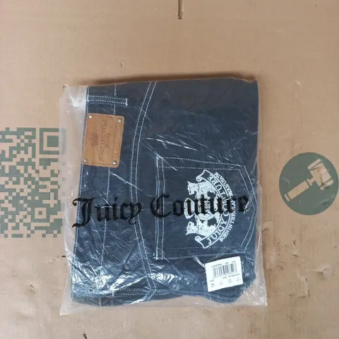 BAGGED JUICY COUTURE MINI SKIRT IN MID WASH DENIM SIZE 34