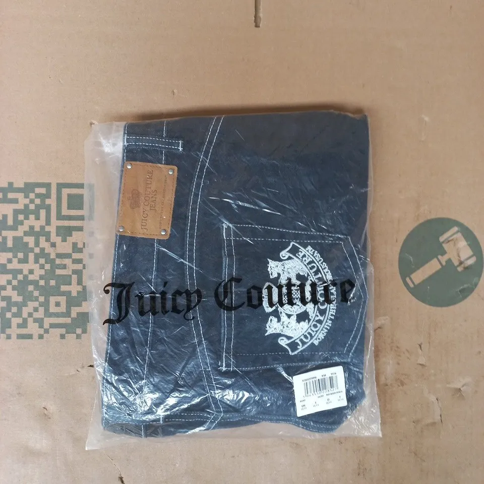 BAGGED JUICY COUTURE MINI SKIRT IN MID WASH DENIM SIZE 34