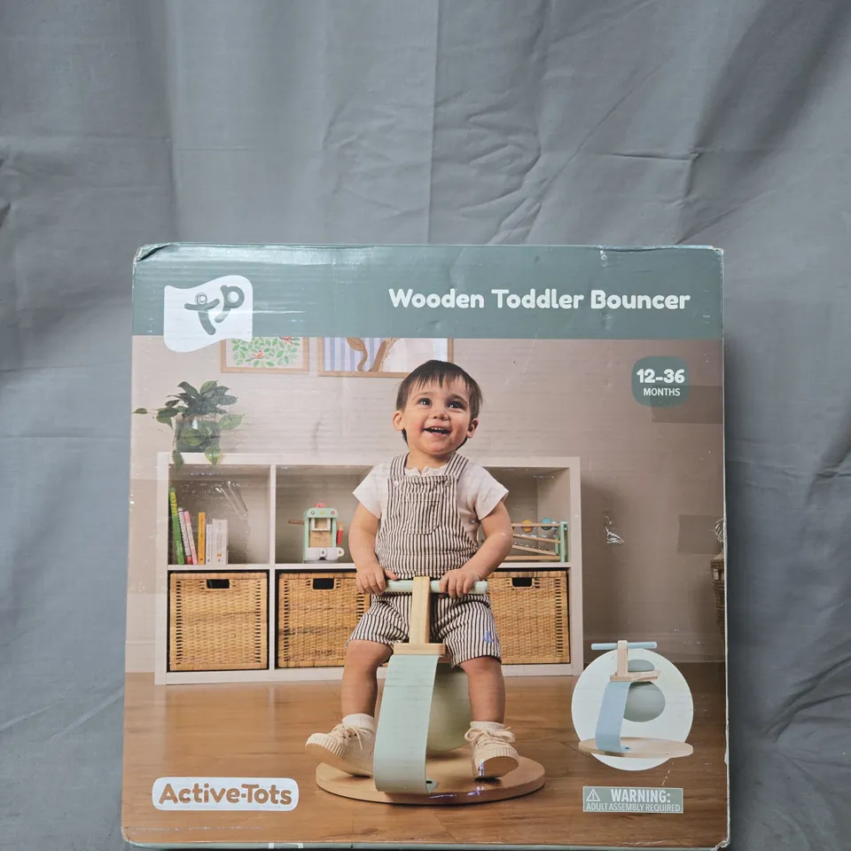 BOXED ACTIVE-TOTS WOODEN TODDLER BOUNCER