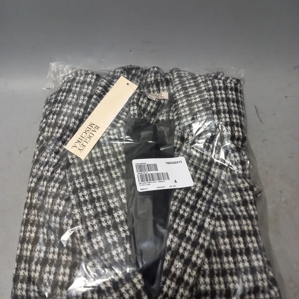 SEALED BADGLEY MISCHKA CHECKER PONTE BLAZER - EXTRA LARGE