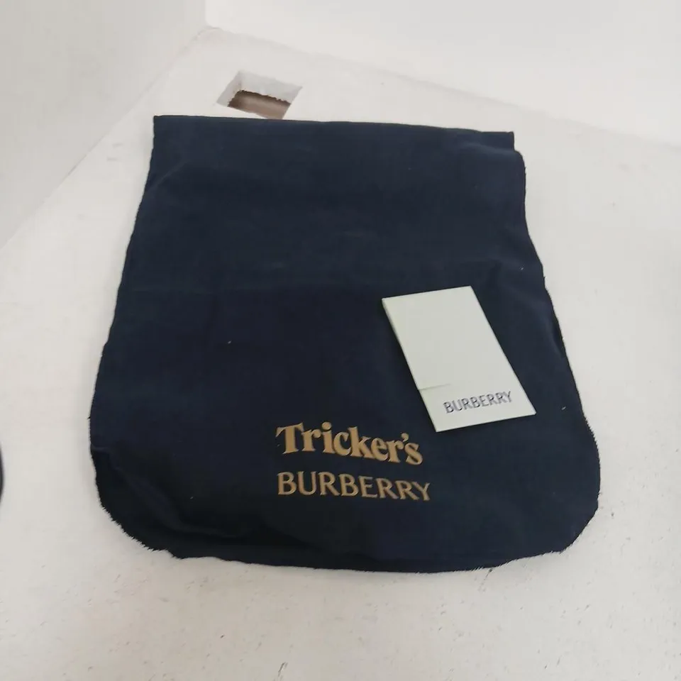 BURBERRY TRICKER'S DERBY SHOES – BLACK LEATHER BROGUES WITH RUBBER SOLE, BOXED