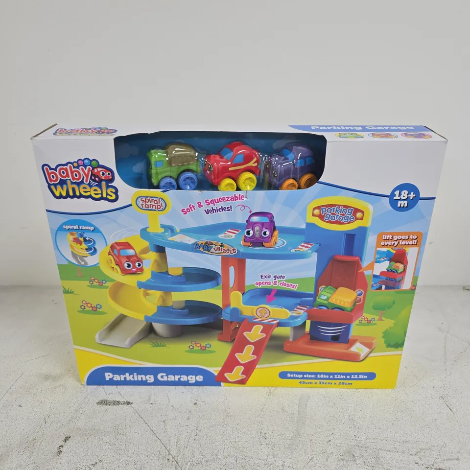 BOXED BABY WHEELS PARKING GARAGE TOY