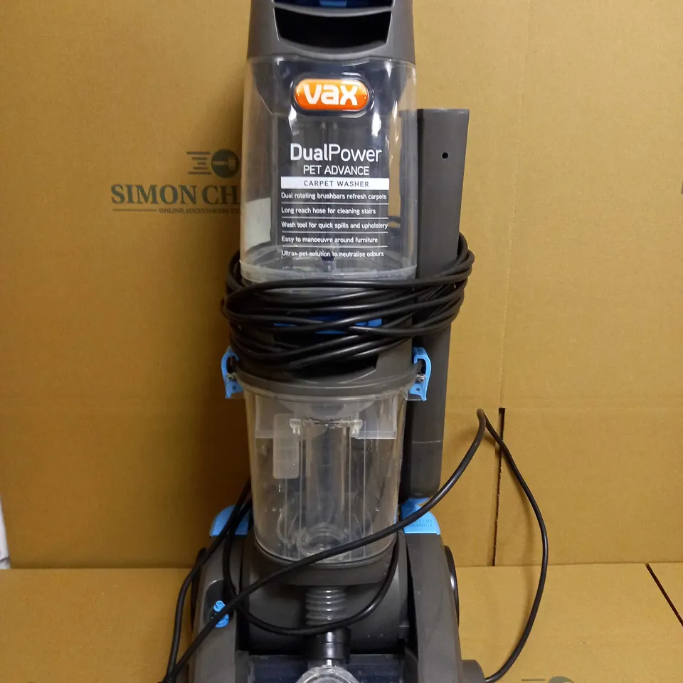 VAX DUAL POWER PET ADVANCE CARPET CLEANER