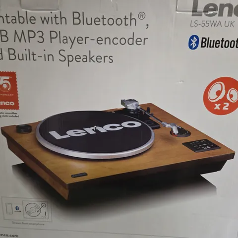 LENCO TURNTABLE WITH BLUETOOTH, USB MP3 PLAYER-ENCODER AND BUILT-IN SPEAKERS