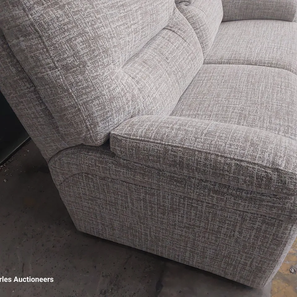 QUALITY BRITISH DESIGNER G PLAN SEATTLE THREE SEATER SOFA SHORE OATMEAL FABRIC 