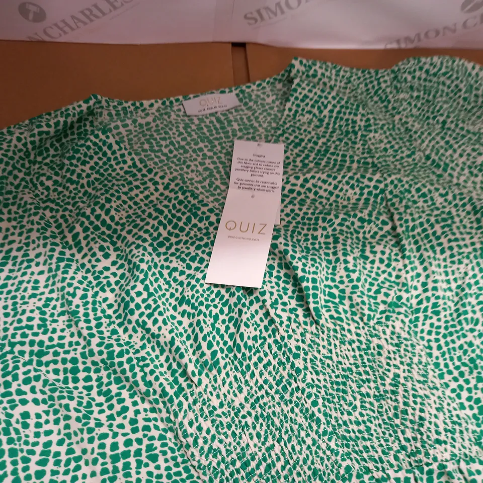 QUIZ GREEN DRESS - UK 18