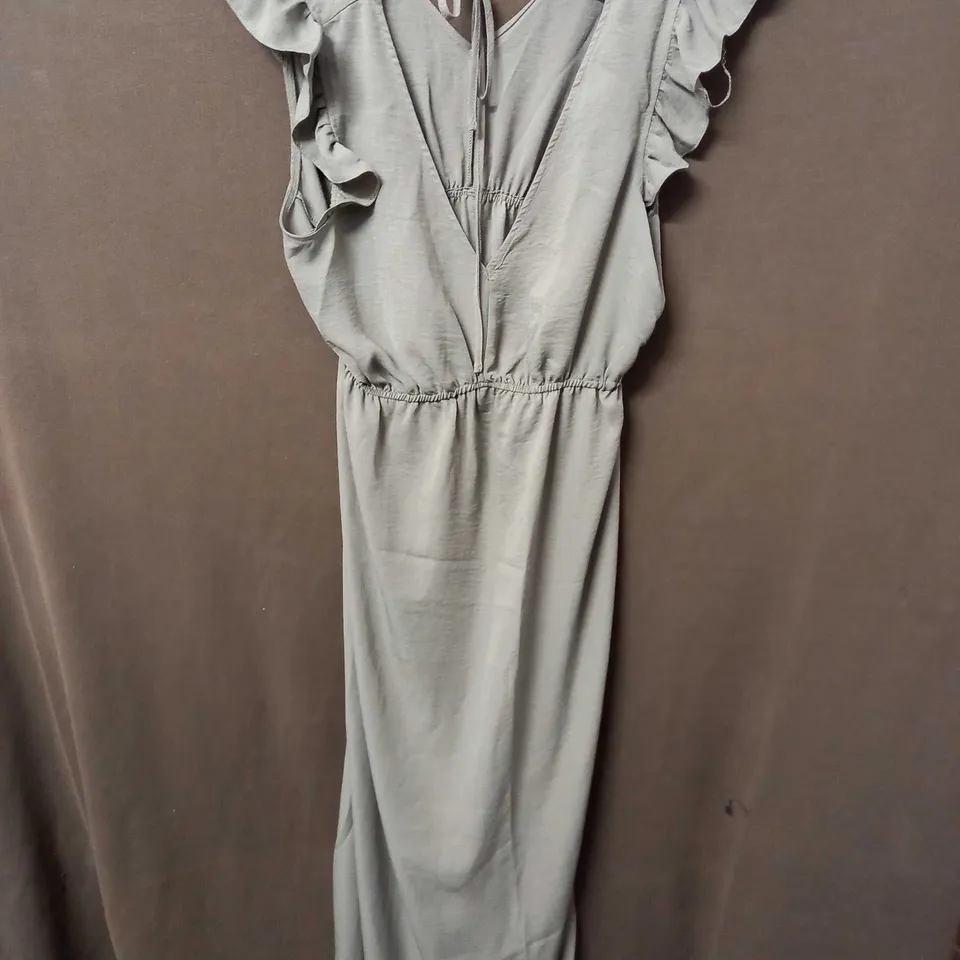 MAISON DE NIMES KHAKI V-NECK DRESS - XL