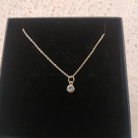 POSH TOTTY DESIGNS BIRTHSTONE & INITIAL CHARM NECKLACE STERLING SILVER