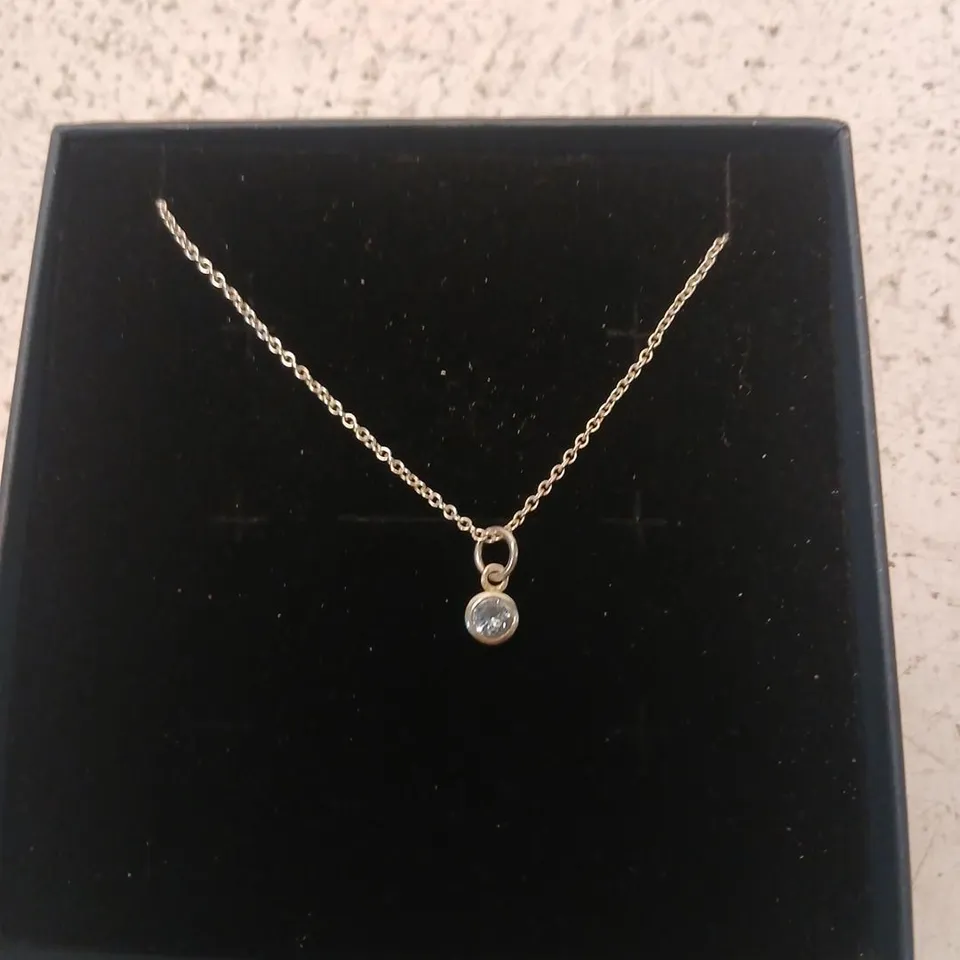 POSH TOTTY DESIGNS BIRTHSTONE & INITIAL CHARM NECKLACE STERLING SILVER