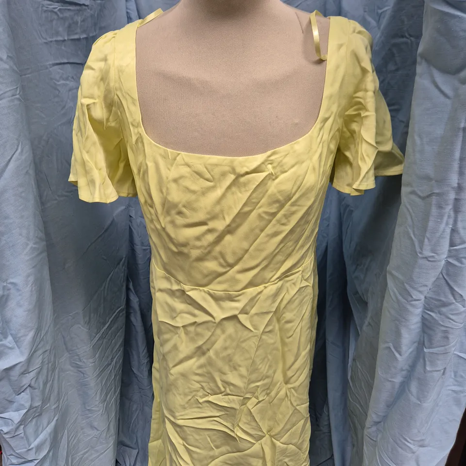 MAIDS TO MEASURE YELLOW MAXI DRESS – UK SIZE 16