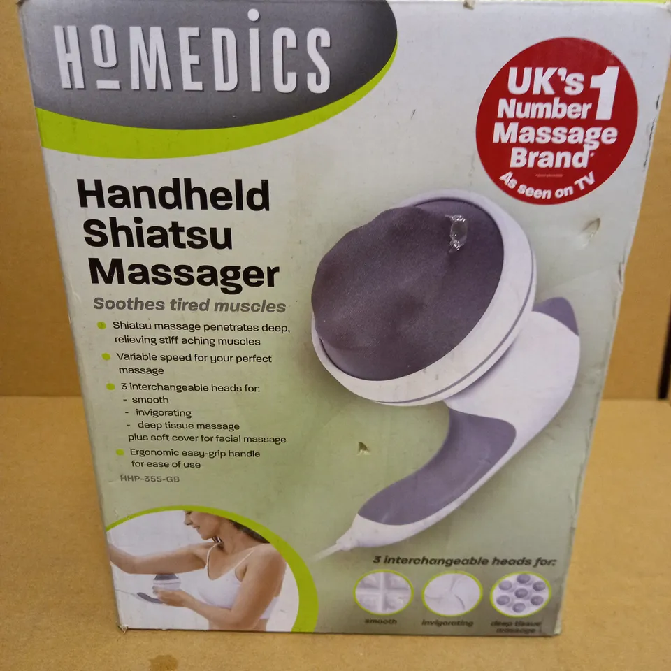 BOXED HOMEDICS HANDHELD SHIATSU MASSAGER