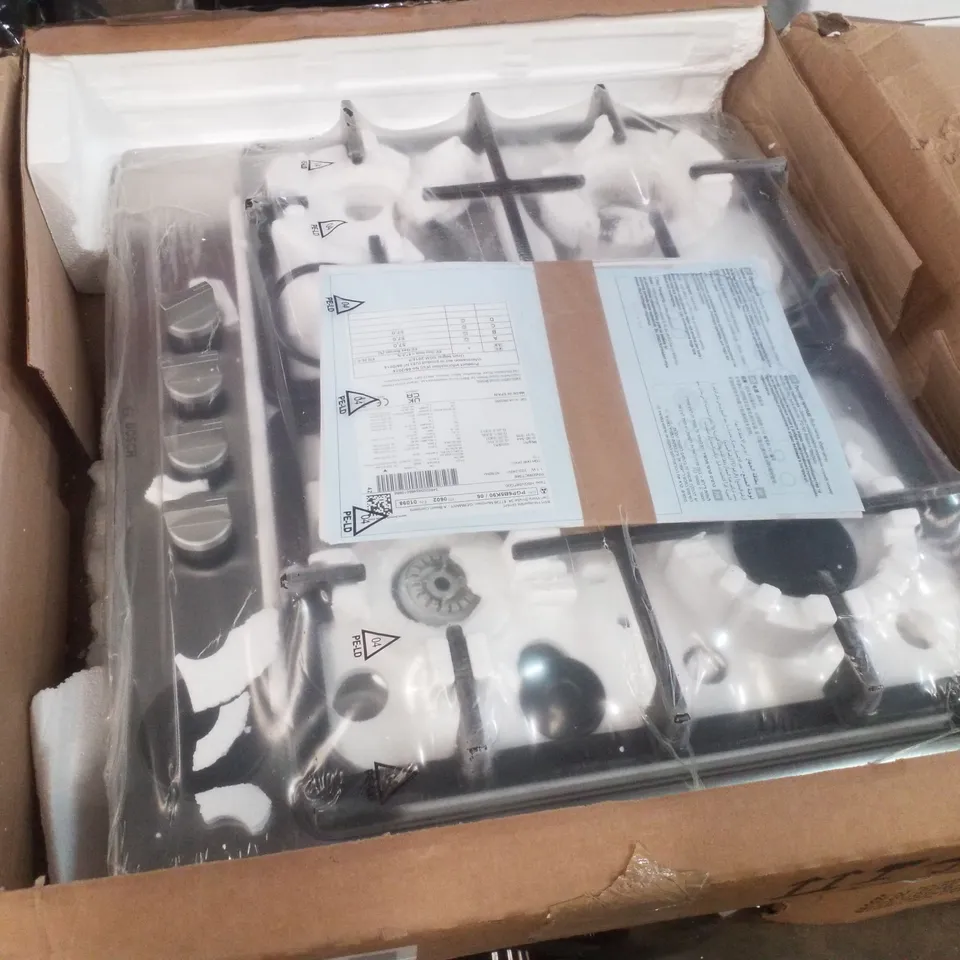 BOXED BOSCH SERIES 4 PGP6B5K90 60 CM GAS HOB - STAINLESS STEEL