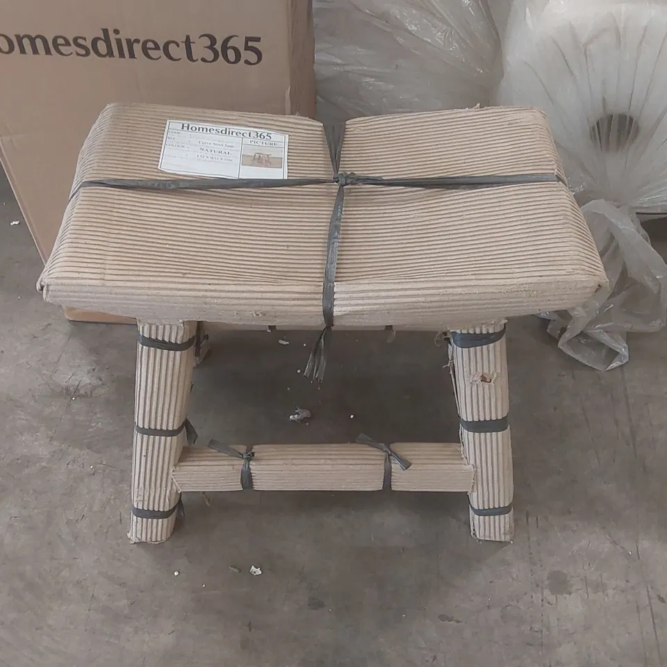 PACKAGED HOMESDIRECT365 CURVE STOOL - NATURAL 
