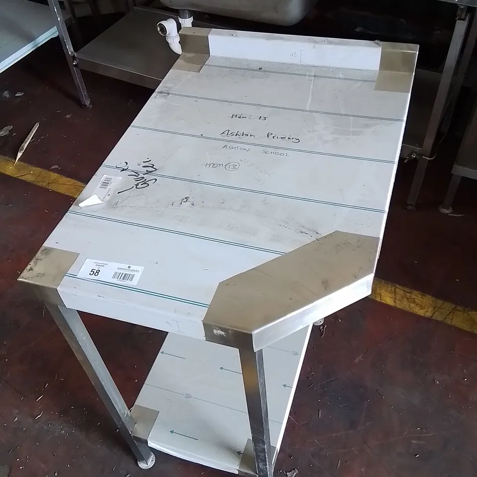 STAINLESS STEEL INDUSTRIAL CATERING WORKTOP/COUNTER