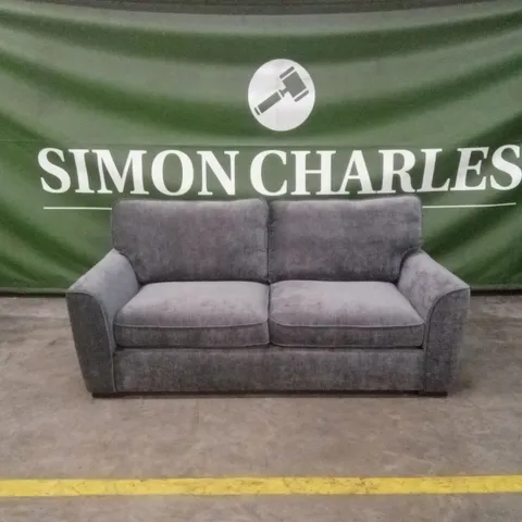 HARLOW 3 SEATER STANDARD BACK FABRIC SOFA - GREY